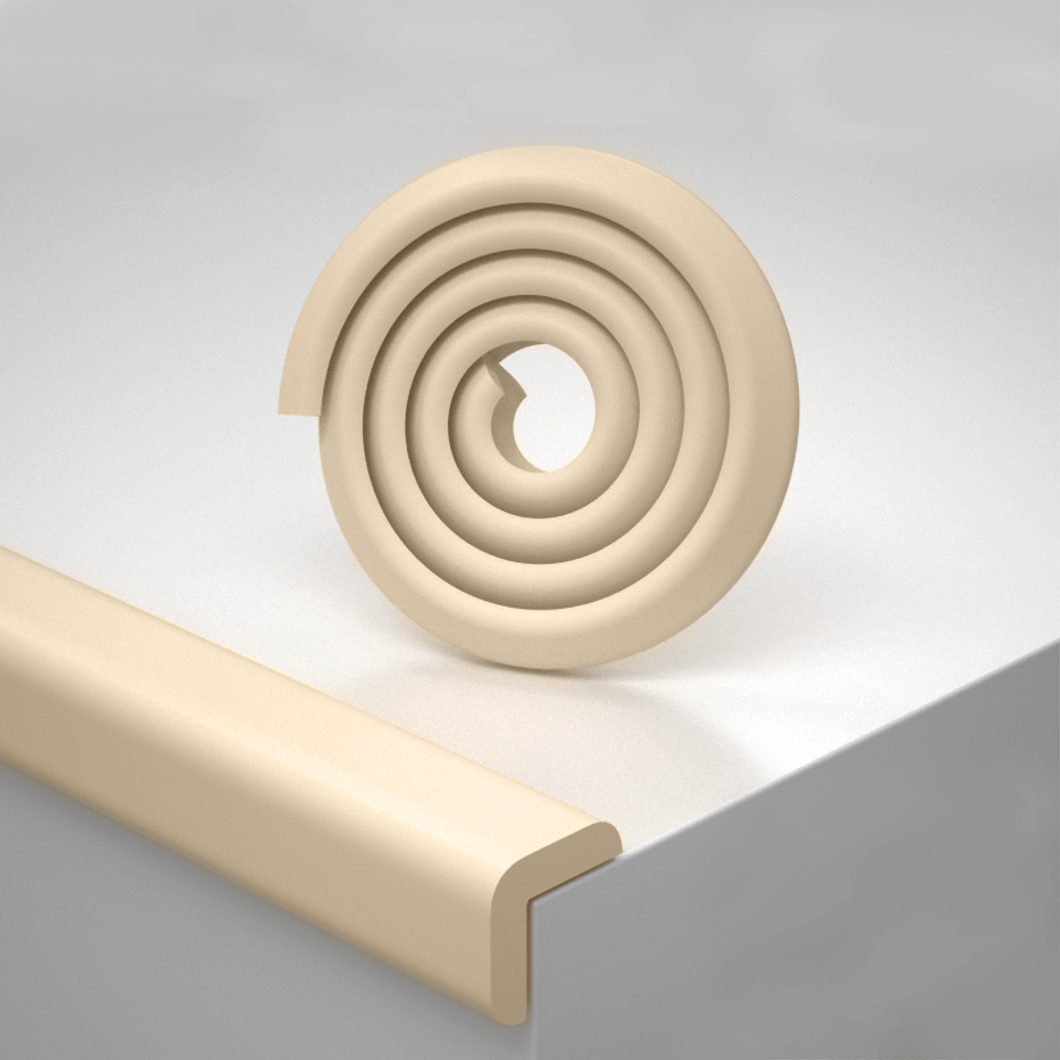 Child Safety Corner Bumpers Edge Protectors Nitrile Foam Gray Pink Ivory White