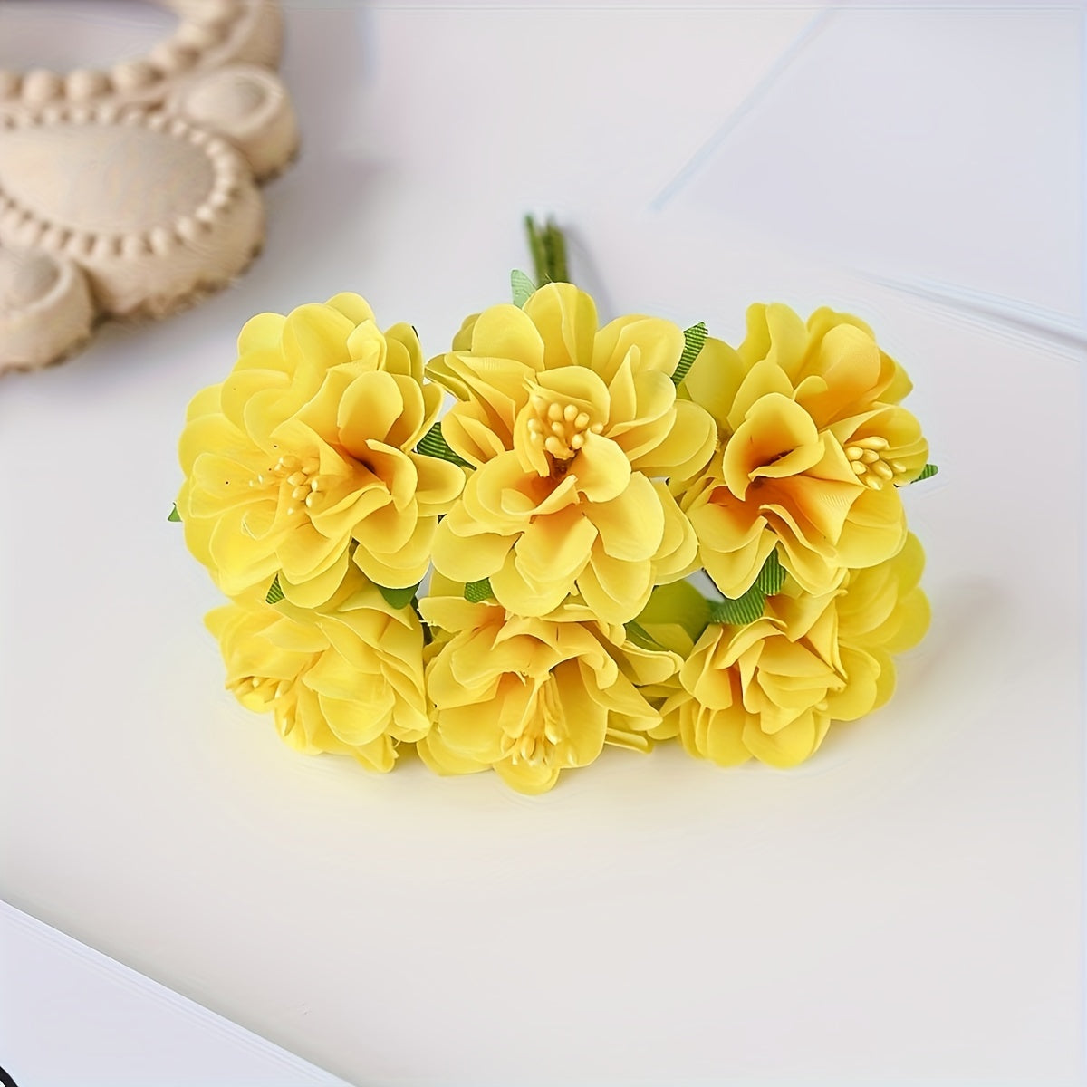Мини-искусственный букет гортензии с 6 головками, пластиковые гвоздики для домашнего декора, свадеб