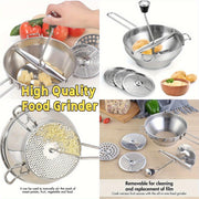 Uy va restoran uchun 3 ta plitali zanglamaydigan po'latdan yasalgan oziq-ovqat maydalagich