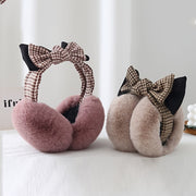 Women's Winter Faux Fur Earmuffs Warm Soft Chic Ear Protection with Bow
