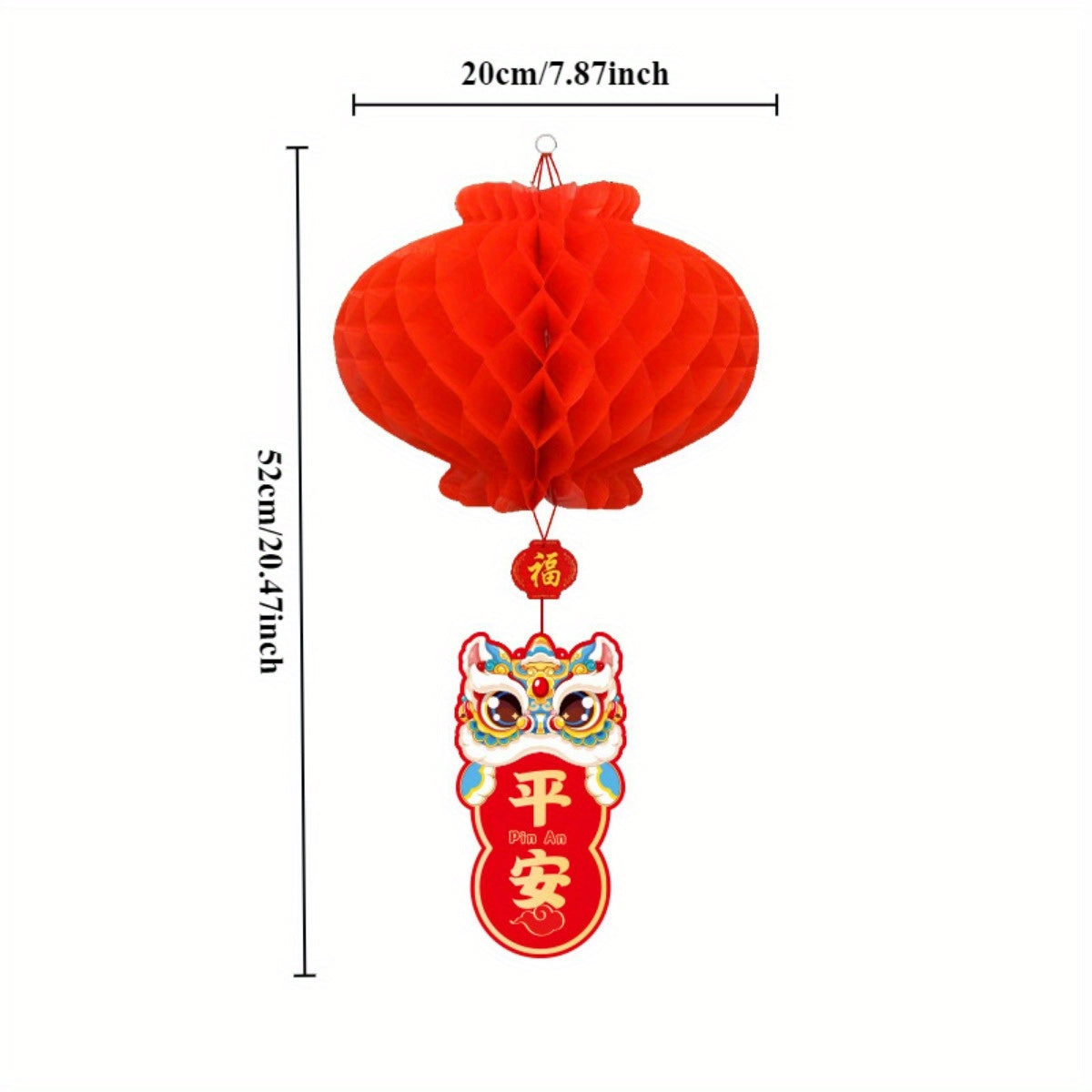 10 Pieces Red Lantern Hanging Decorations for New Year Spring Festival Celebration
