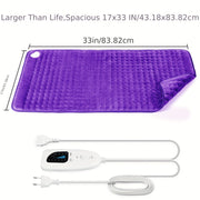 XL Heating Pad 6 Heat Levels 140°F Max 30x60 cm Flannel Washable