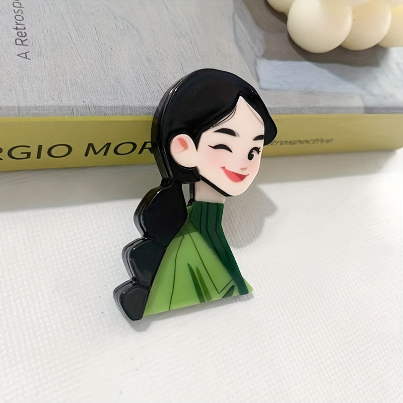 Acrylic Brooch Pin Twisted Braid Design for Fashion Anime Cosplay Accessories