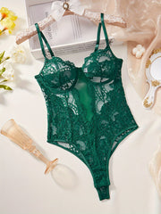 Women's Lace Teddy Backless V-Neck Bodysuit Lingerie