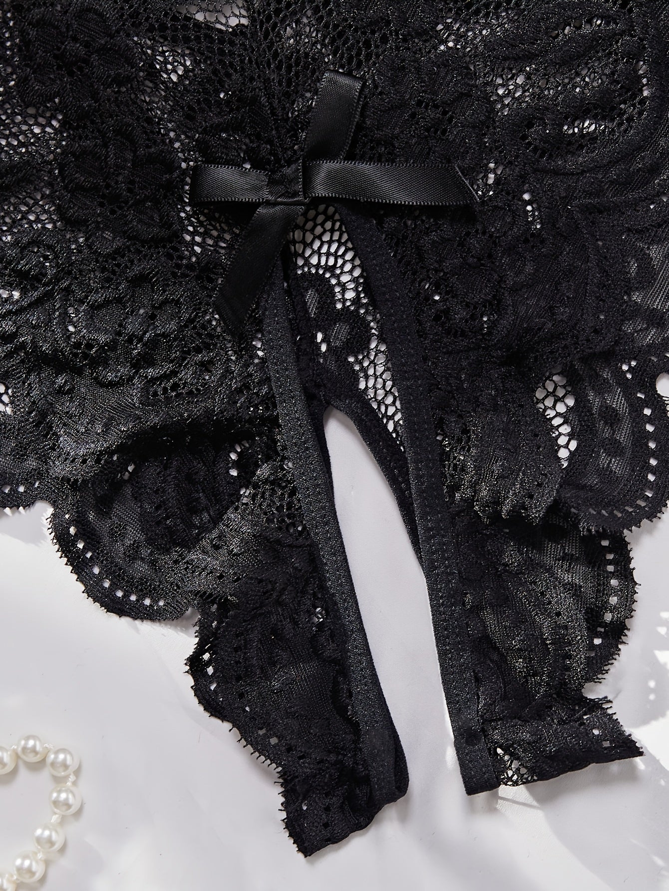 Women's Floral Lace Halter Teddy Bodysuit Open Crotch Backless Strappy Lingerie