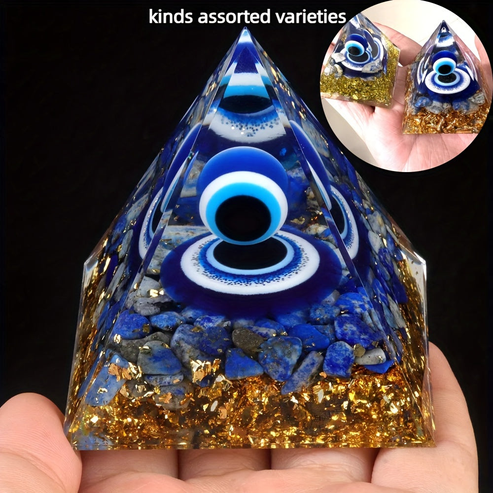Natural Crystal Chip Lapis Lazuli Gemstones Evil Eye Sphere Orgone Pyramid for Meditation and Home Decor