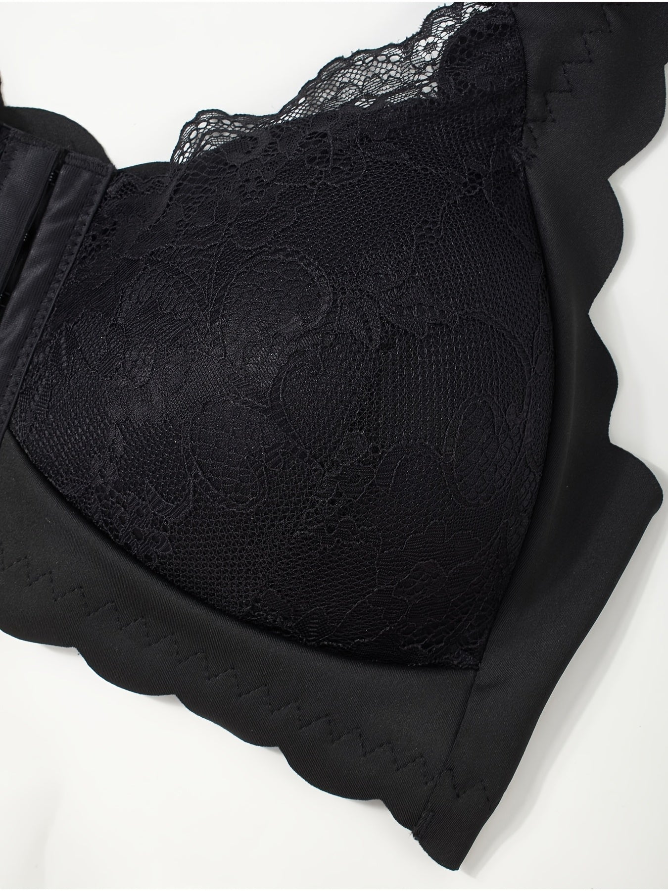 Women Lace Bra Set Plus Size V-Neck Floral Supportive Light Sports