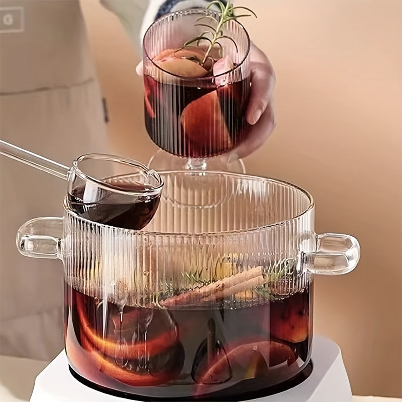 Shisha souspana, qopqog' bilan 1550ml, yuqori haroratga chidamli shaffof shisha, plita, mikroto'lqinli pech uchun xavfsiz