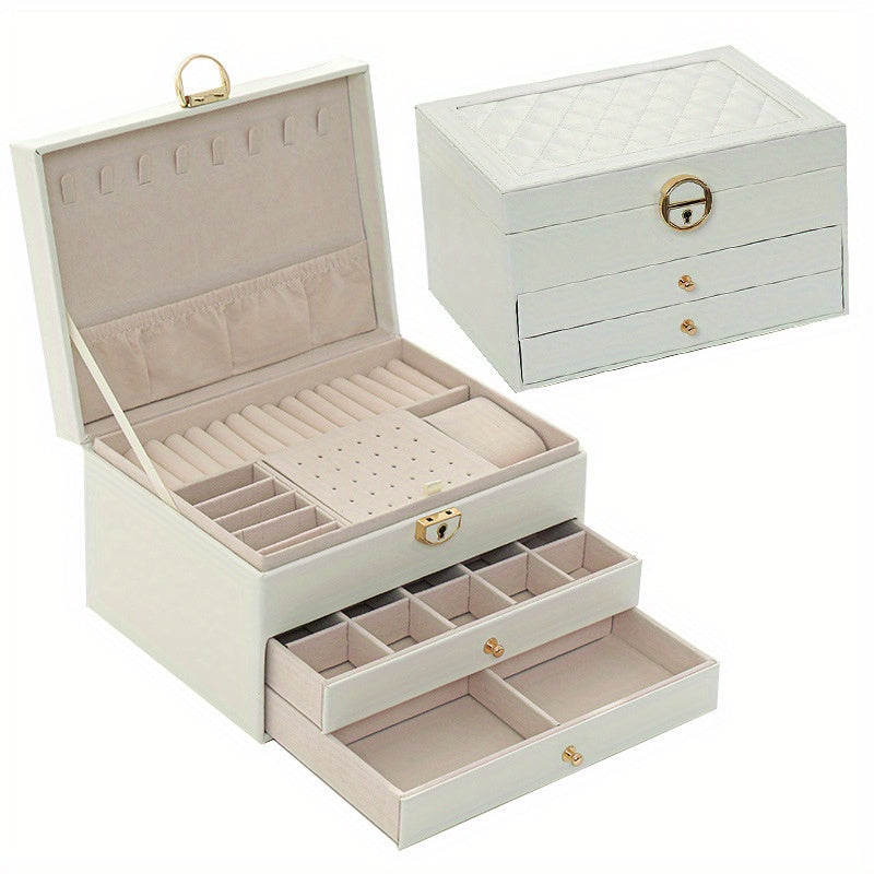 Multi-Layer Jewelry Box Organizer for Women with Spacious Compartments