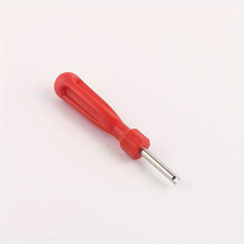 Durable Tire Valve Core Removal Tool Red Rubberized Wrench for Tire Repairs