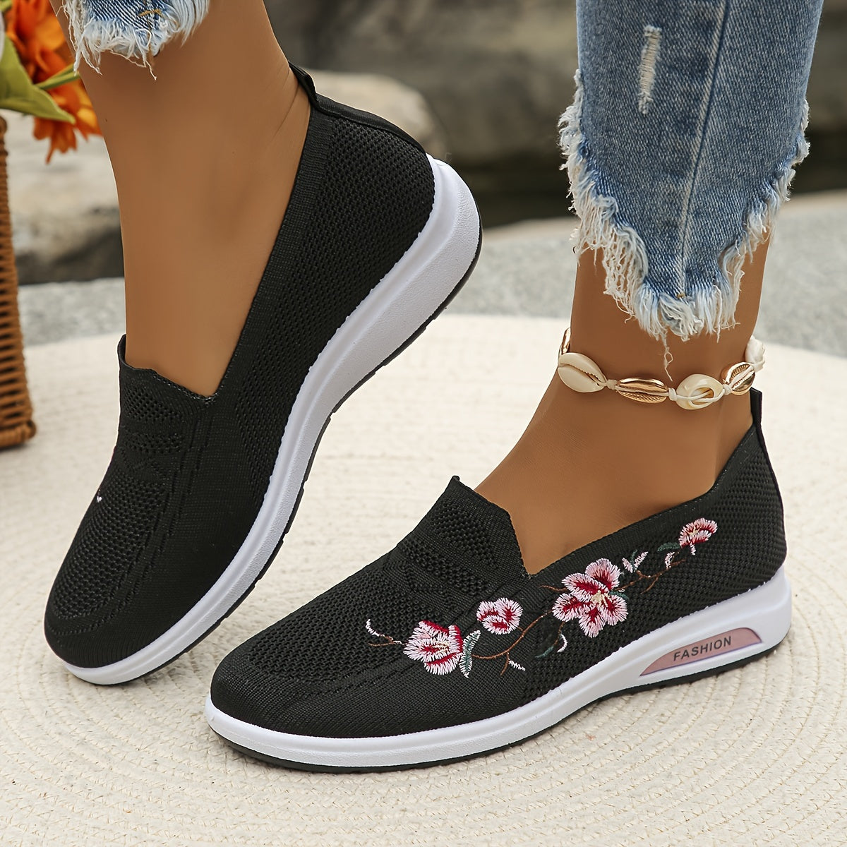 Women's Mesh Breathable Casual Sports Shoes Flat Bottom Comfortable