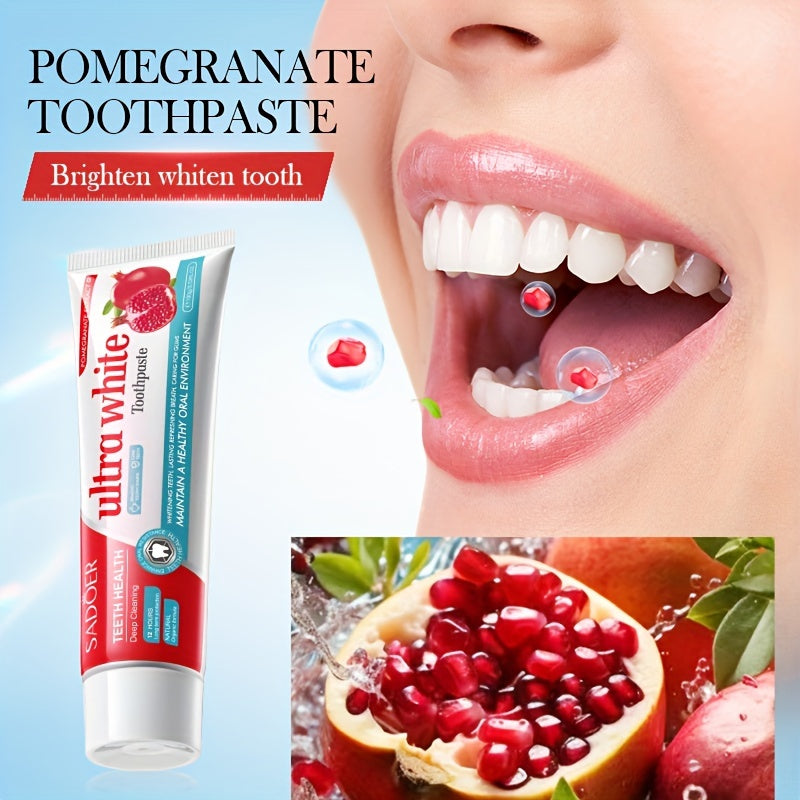 Pomegranate Toothpaste 100g Fluoride-Free Deep Clean Whitening