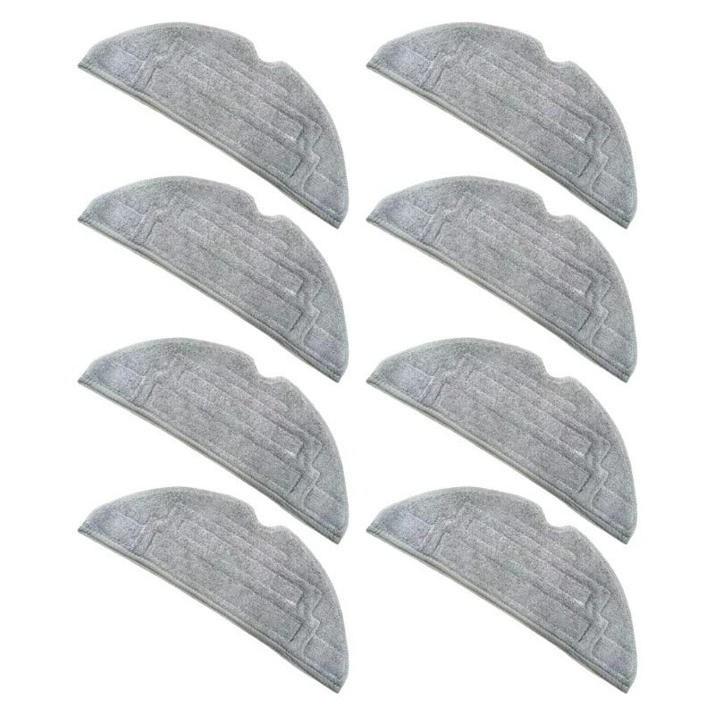 Roborock S8/S8 Plus/S8 Pro bilan mos keladigan 8 ta mikro tolali mopa to'plami, ultra tozalash robot changyutgichlari uchun zaruriy aksessuarlar, zaxira pol ulanish qismlari, tozalash matosi kiritilgan.