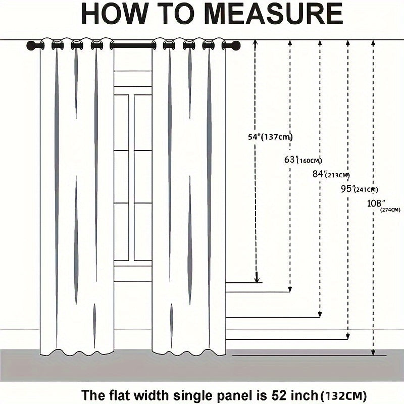 Blackout Curtains Thermal Insulated Room Darkening Window Drapes for Bedroom Living Room