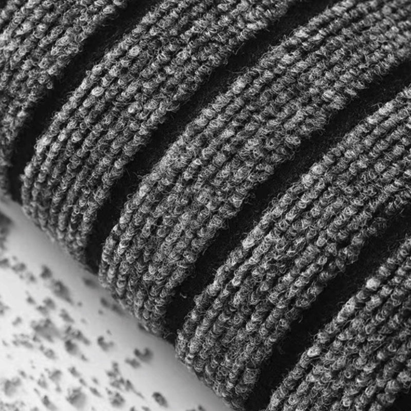 Gray Striped Door Mat Waterproof Anti-Slip Dust-Removing Outdoor Rug