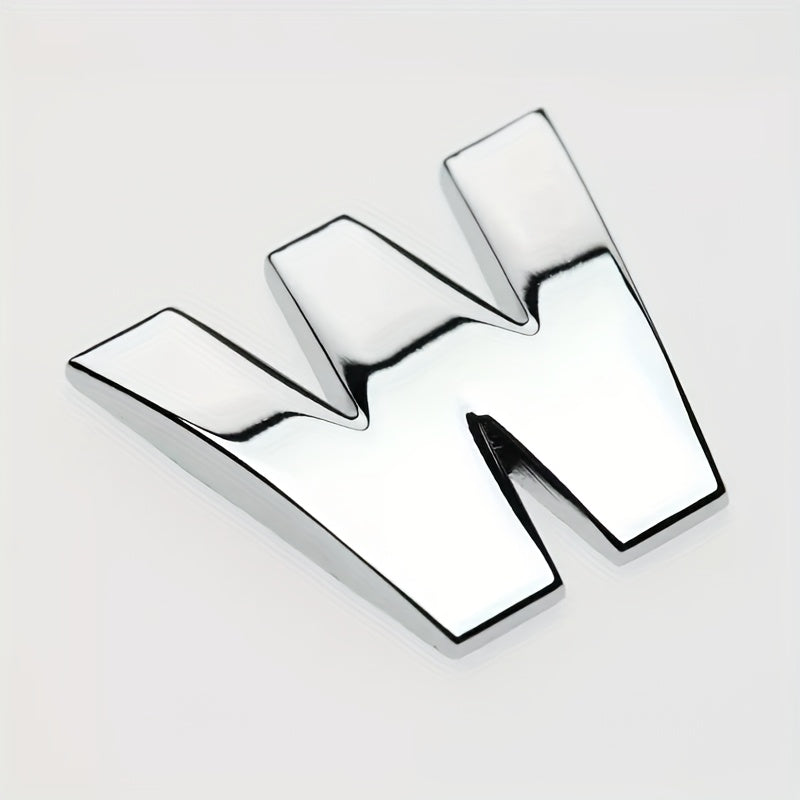 Car 3D Letter Car Stickers Metal Car Body Word Mark Silver Tail Mark