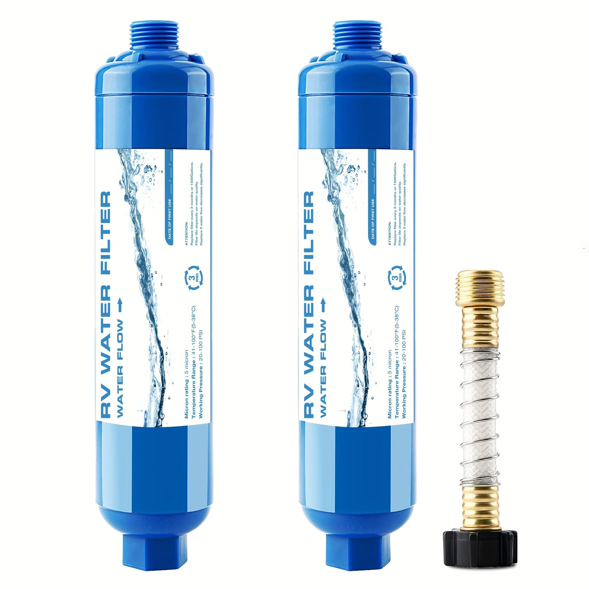 Bog' va lager uchun shlang himoyachisi bilan RV Inline suv filtri