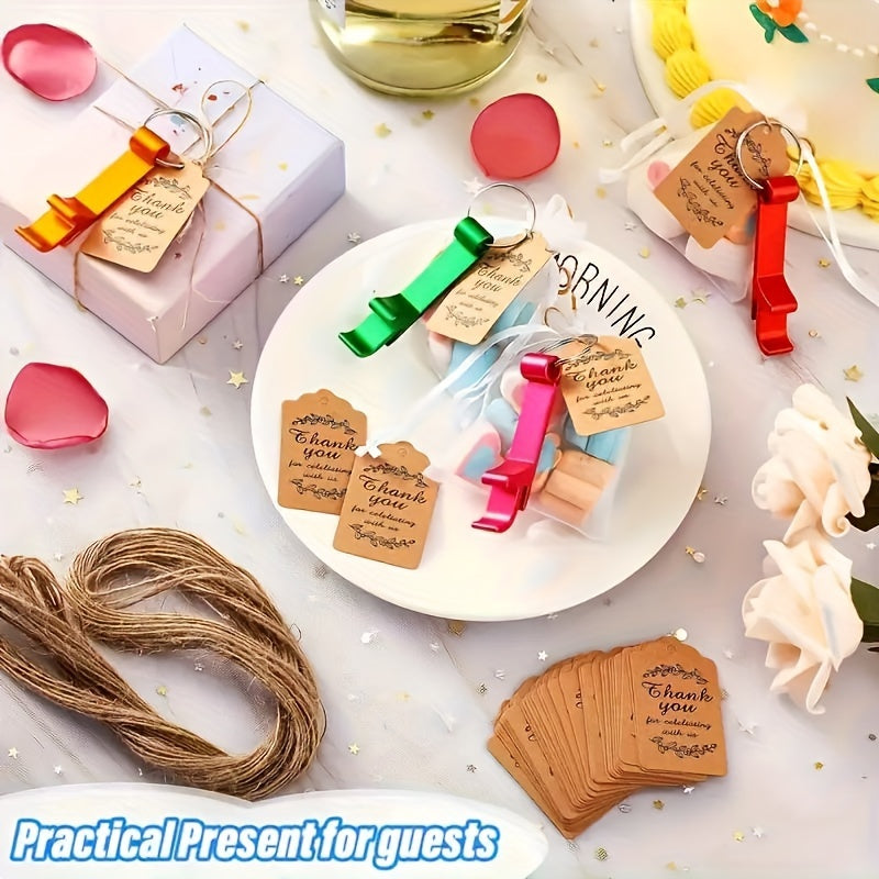 Personalized Keychain Bottle Openers Set of 36 for Gifts and Promotions