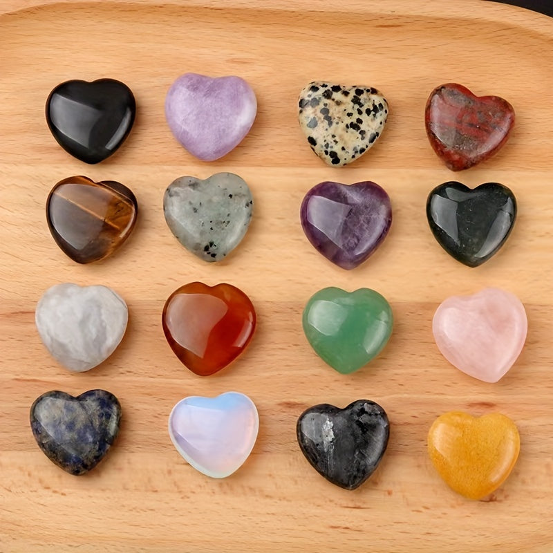 Heart Shaped Crystal Stones Set of 30 Assorted Styles for Gift Giving