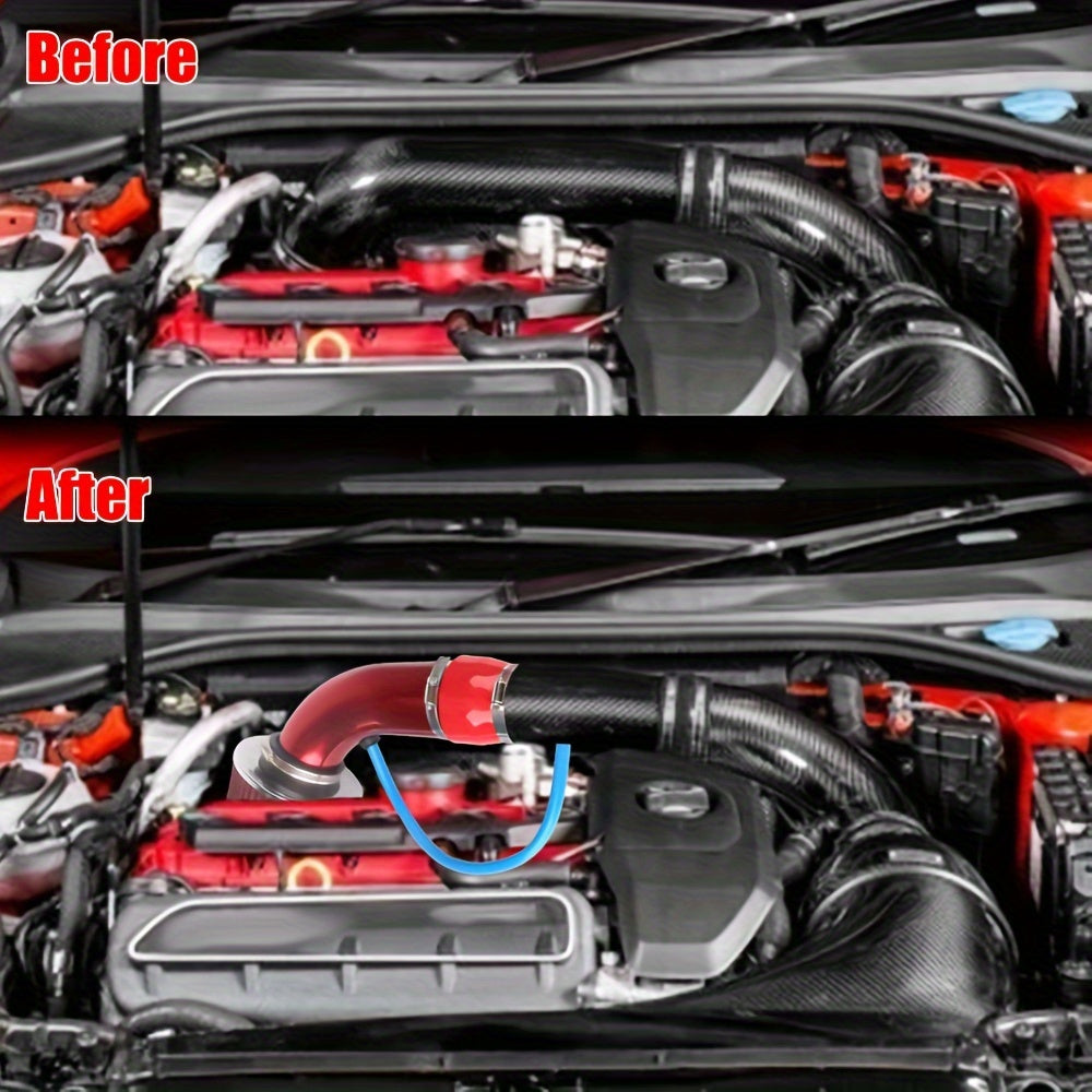 Sistema de admisión de aire frío de aluminio universal con filtro de aire 76mm 3 pulgadas