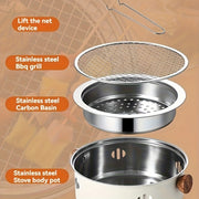 Stainless Steel BBQ Grill Set for Outdoor Cooking, Non-Stick, BPA-Free