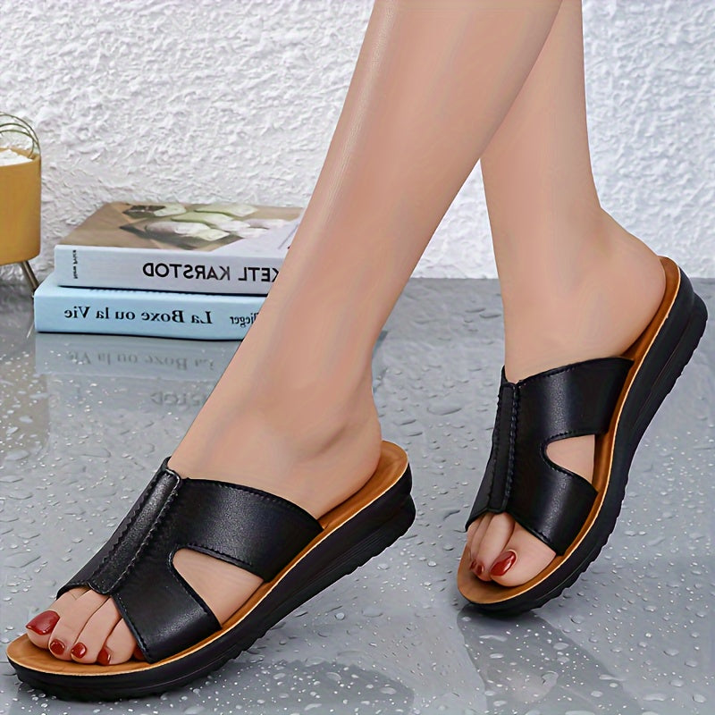 Women's Open Toe Slide Shoes Comfortable Casual Summer Outdoor