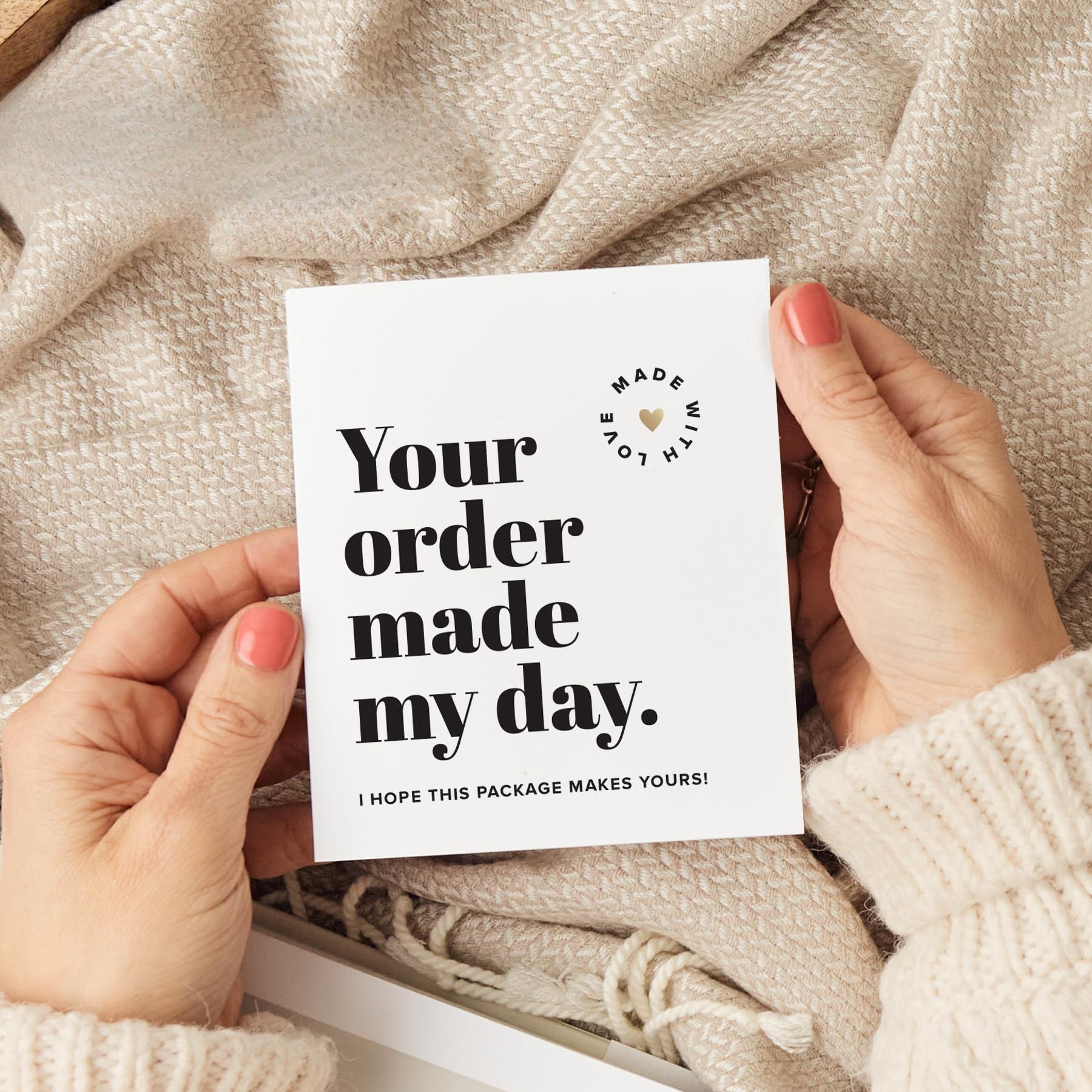 200 ta Oq Qoplangan Rahmat Kartalari - To'rtburchak Shaklida, Mijozlarga Minnatdorchilik Ko'rsatish va Rahmat Sovg'alari Uchun Ideal