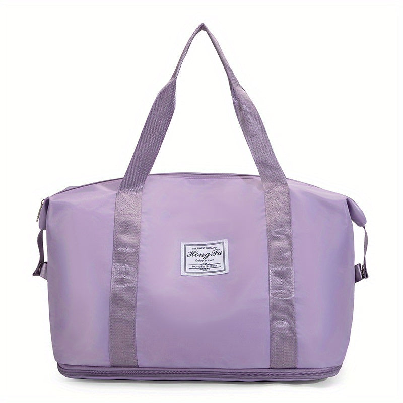 Large Capacity Nylon Travel Storage Bag with Zipper for Gym and Sports