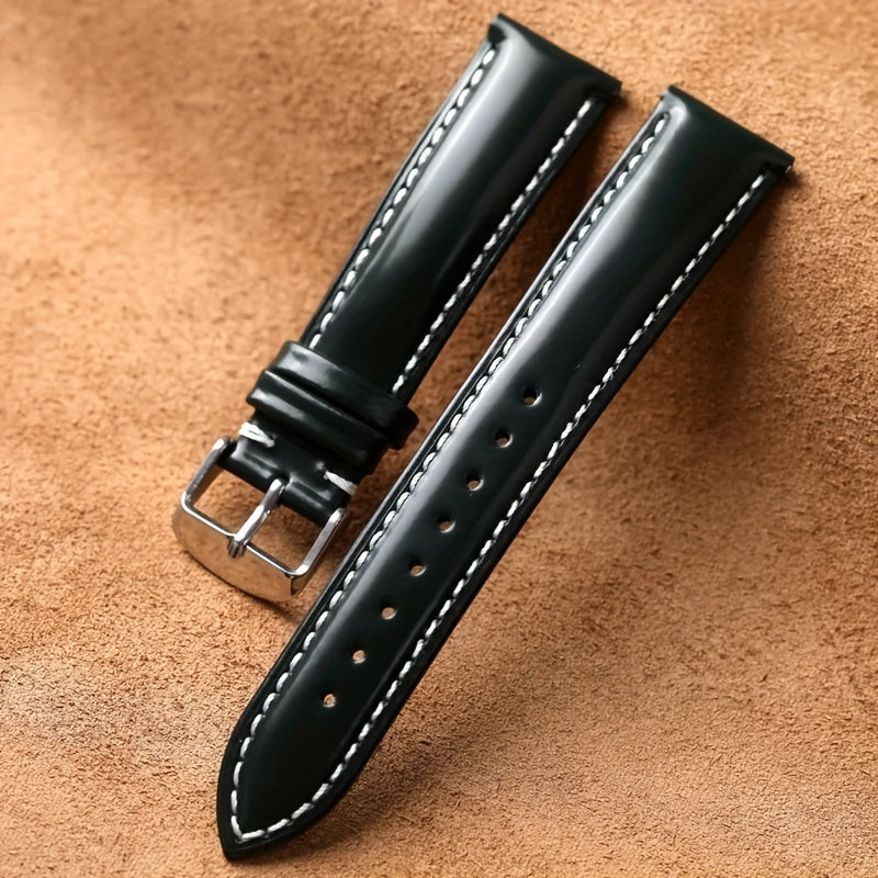 Genuine Leather Watch Strap 18-22mm Quick Release Hand Stitched Horsehide Unisex