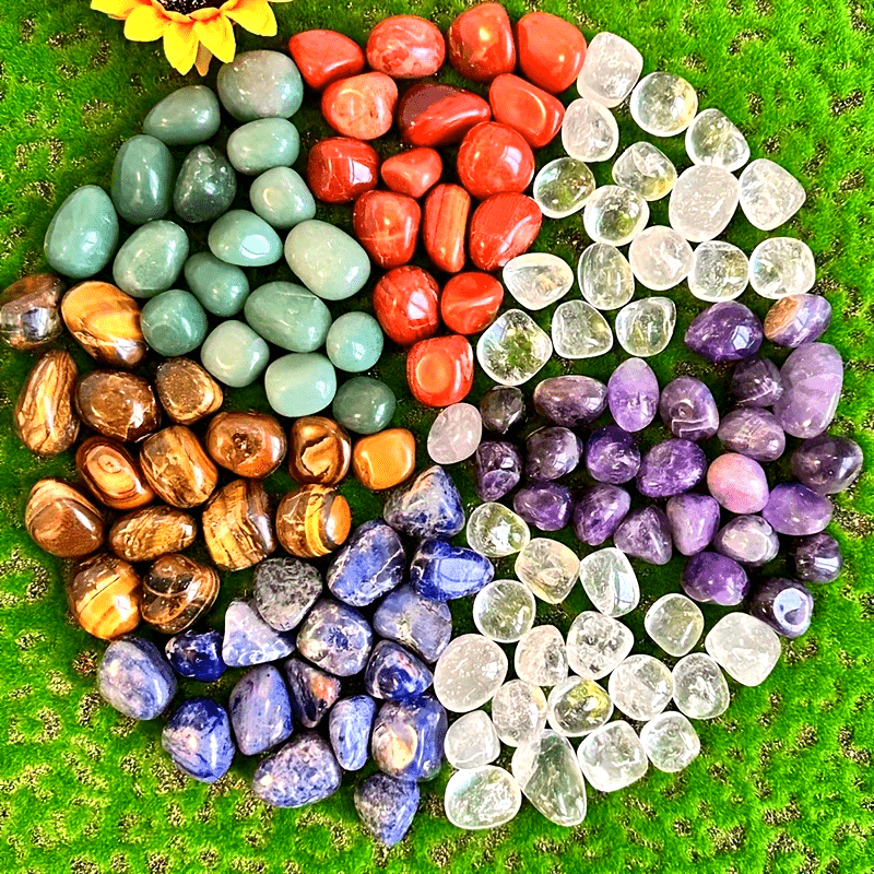 Натуральные аметист и красный яшмовые камни-отшлифовки 100 г кристаллов