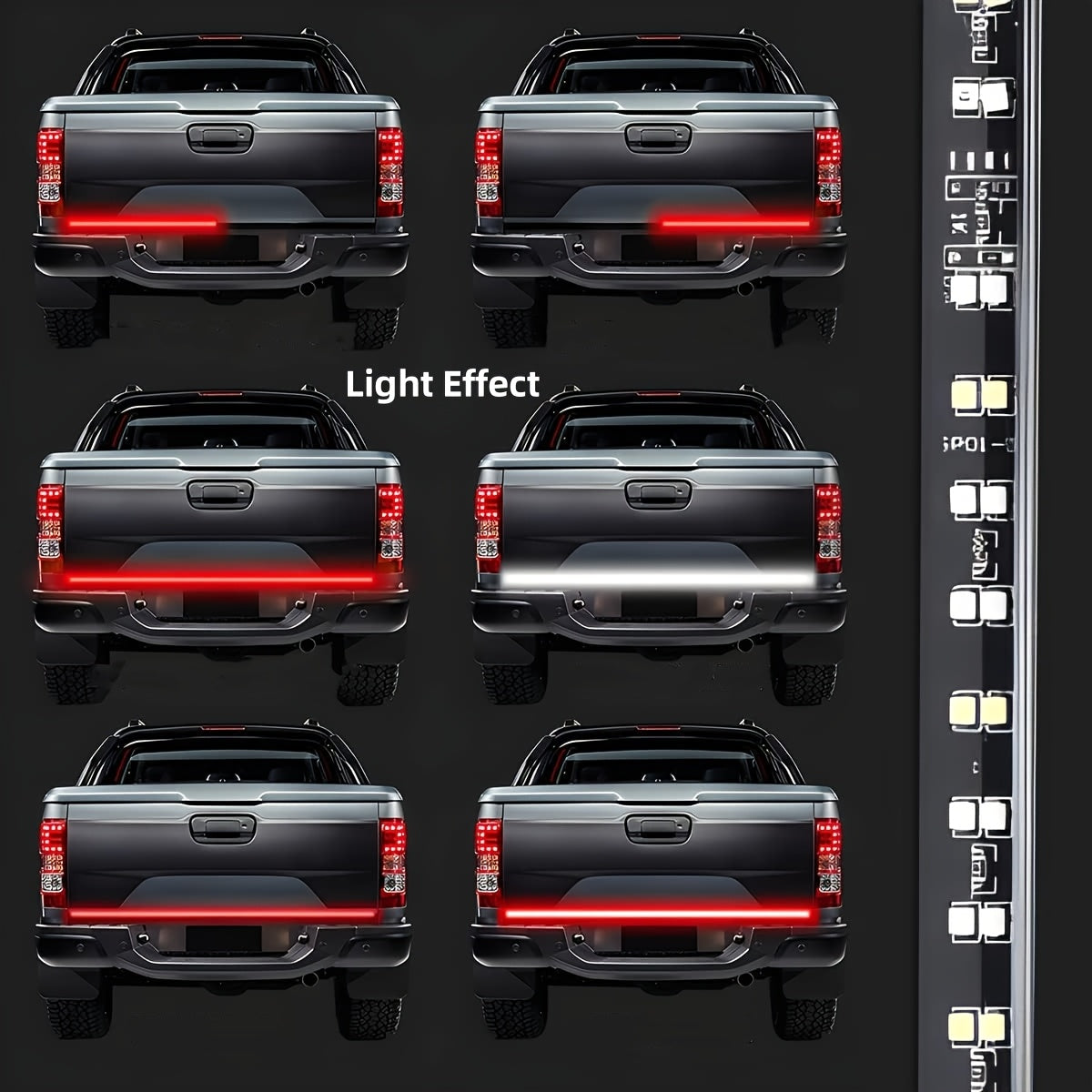 60-Inch LED Tailgate Light Bar Waterproof Easy Install No Drill