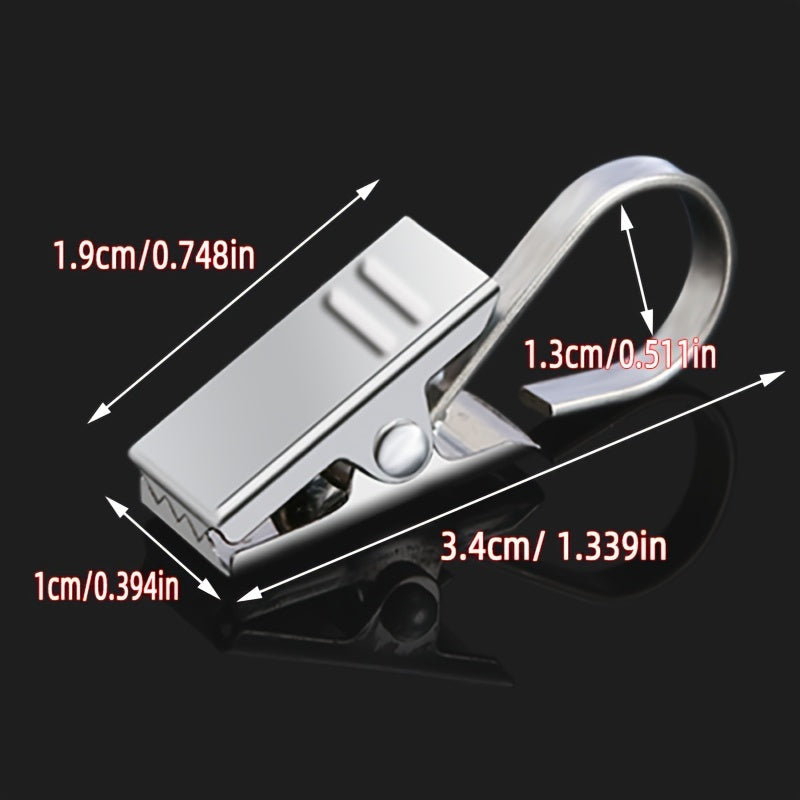 Stainless Steel Curtain Clips with Easy-Grip Carabiner Sets of 20 30 50 Shower Curtain Rings