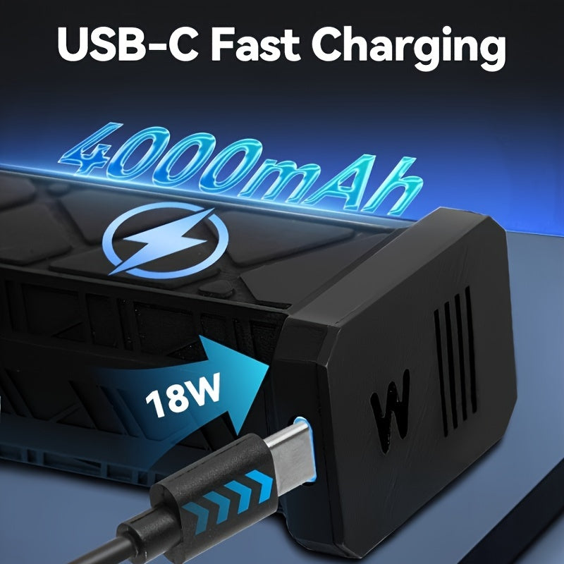 High-Speed Turbojet Blower Rechargeable USB Dust Remover Black for Car Electronics