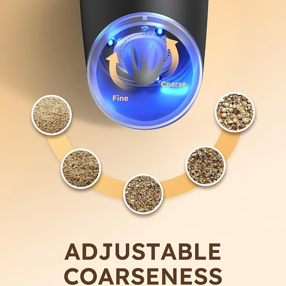 Set of 2 Electric Salt and Pepper Grinders, Rechargeable USB-C, ABS Material