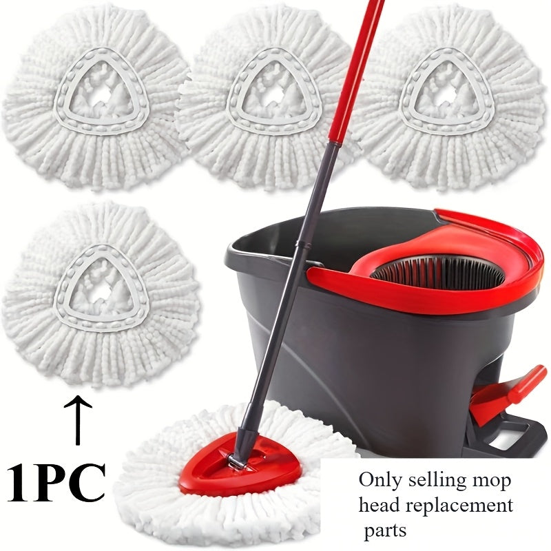 Vileda O-Cedar Spin Mop Refill Heads bilan polingizni porloq toza qiling! Ushbu oq mikrofiber padlar yashash xonalarida samarali pol tozalash uchun mukammaldir - batareyalar kerak emas.