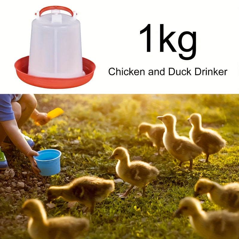 Automatic Bird Waterer and Feeder for Chickens Ducks Geese Quails Small Birds Durable Plastic