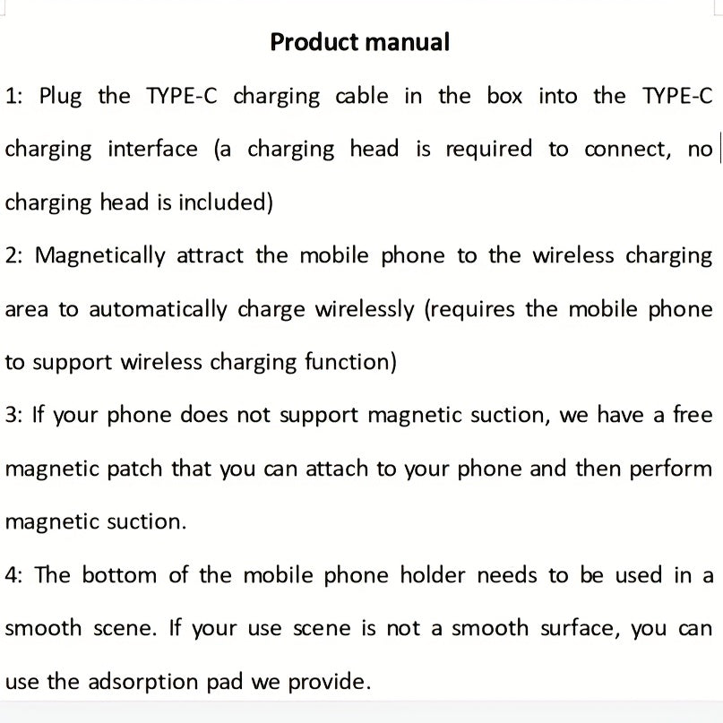 Magnetic Phone Mount ABS Material 360° Rotatable Wireless Charging Car Travel
