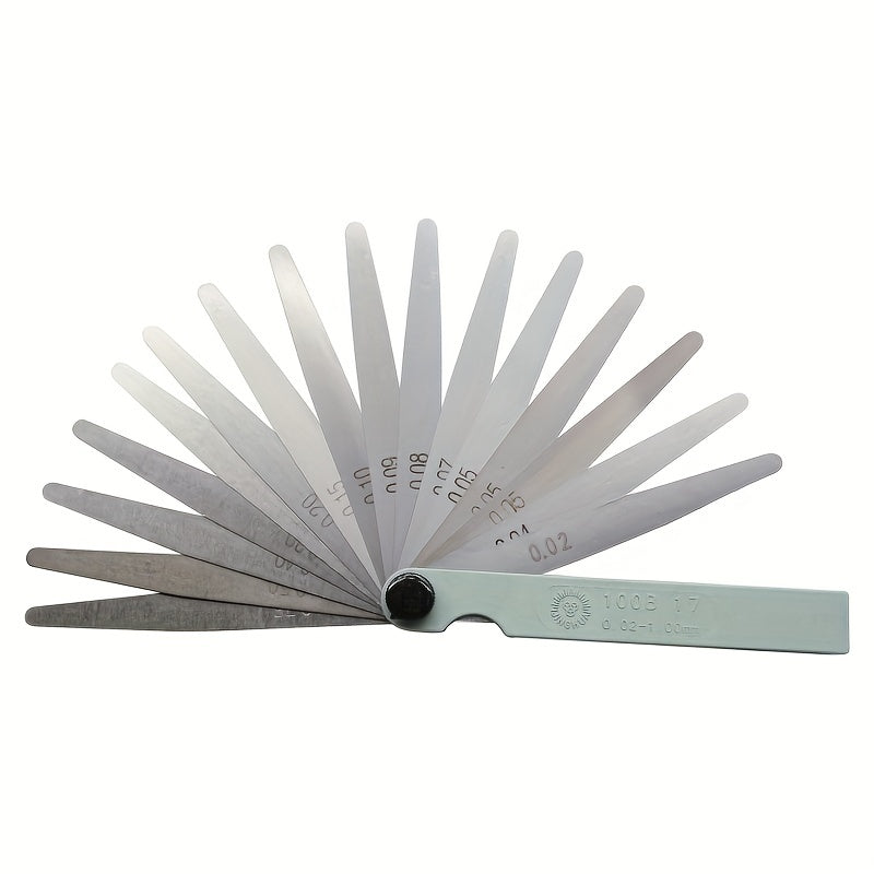 Feeler Gauge 0.02-1.00mm 17 Blades Measure Gap Width Steel