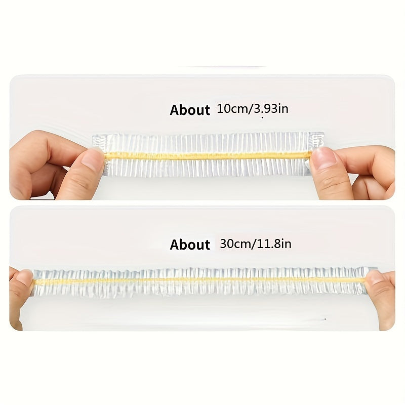 100 Pack Colorful Disposable Food Covers PET Material for Preserving Freshness