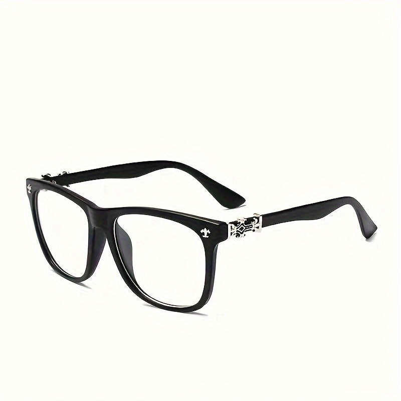 Women's Square Fashion Eyeglasses PC Frame Metal Full Rim Stylish Optical Glasses