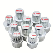 Universal temir rozetkali kalitlar to'plami, shinalarni o'g'irlashdan himoya qilish uchun sozlanadigan xex boshli