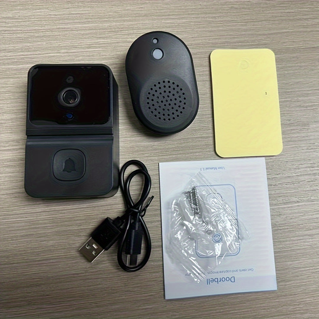 Wireless Video Doorbell with 2-Way Audio Night Vision USB Charging Low Power Support 2.4G WiFi