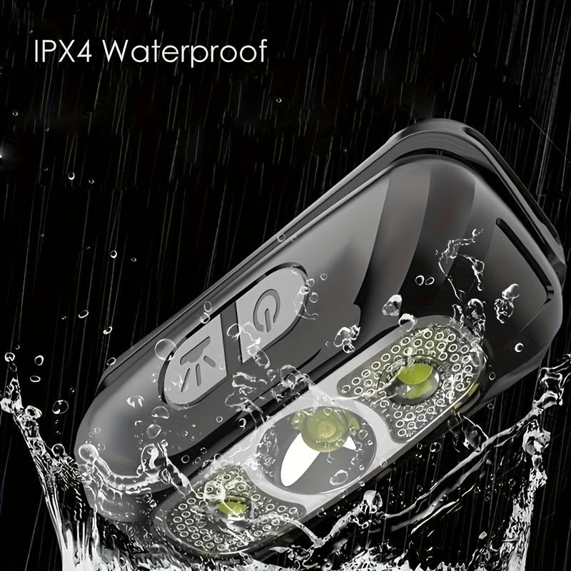 Rechargeable USB Headlamp with Bright LED Sensor for Camping and Search