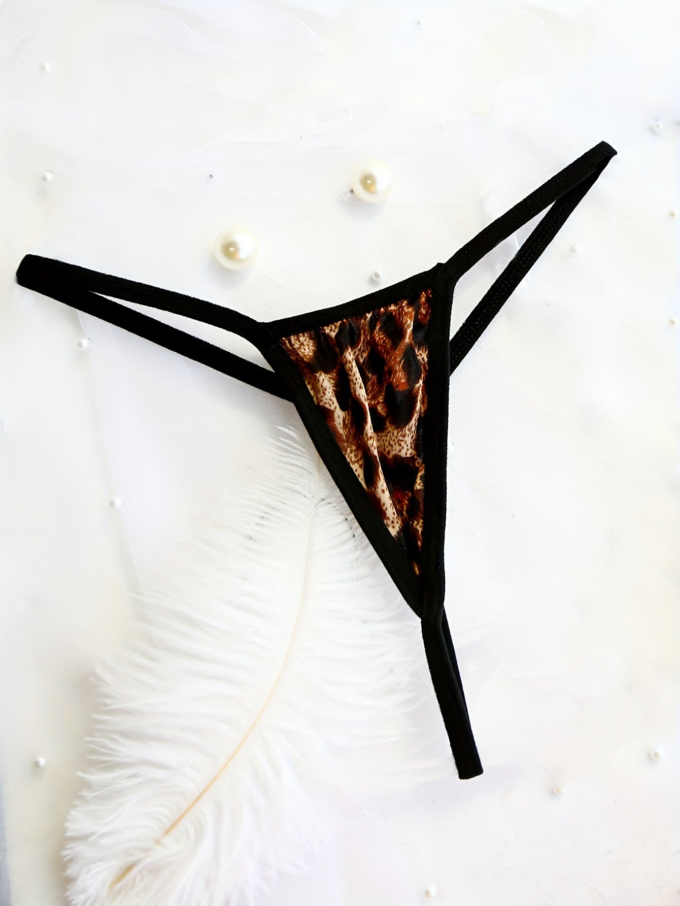 Panties tanga de tiro bajo para mujer, transpirable, mezcla de nylon, detalle cruzado, lencería semi-transparente