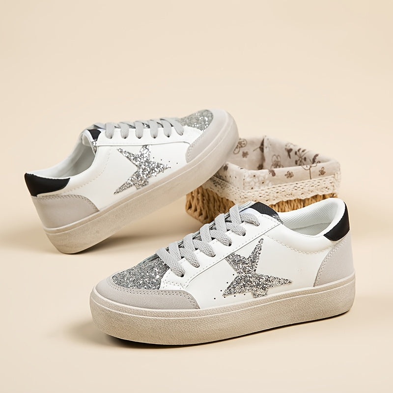 Women’s Casual Sneakers Lightweight Non-Slip Chunky Low Top Shoes