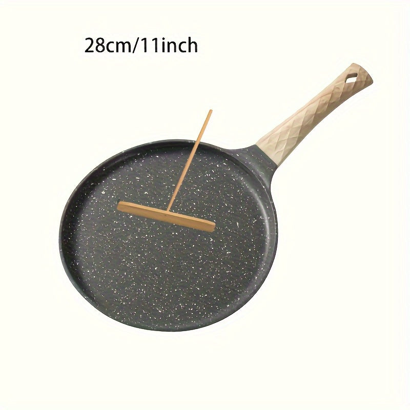 Aluminum Non-Stick Crepe Pan 28cm Induction Safe Skillet for Pancakes Tortillas