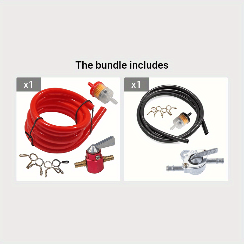 Flexible Fuel Pipe Hose Kit for Motorcycles and ATVs 99.97cm Spare Replacement