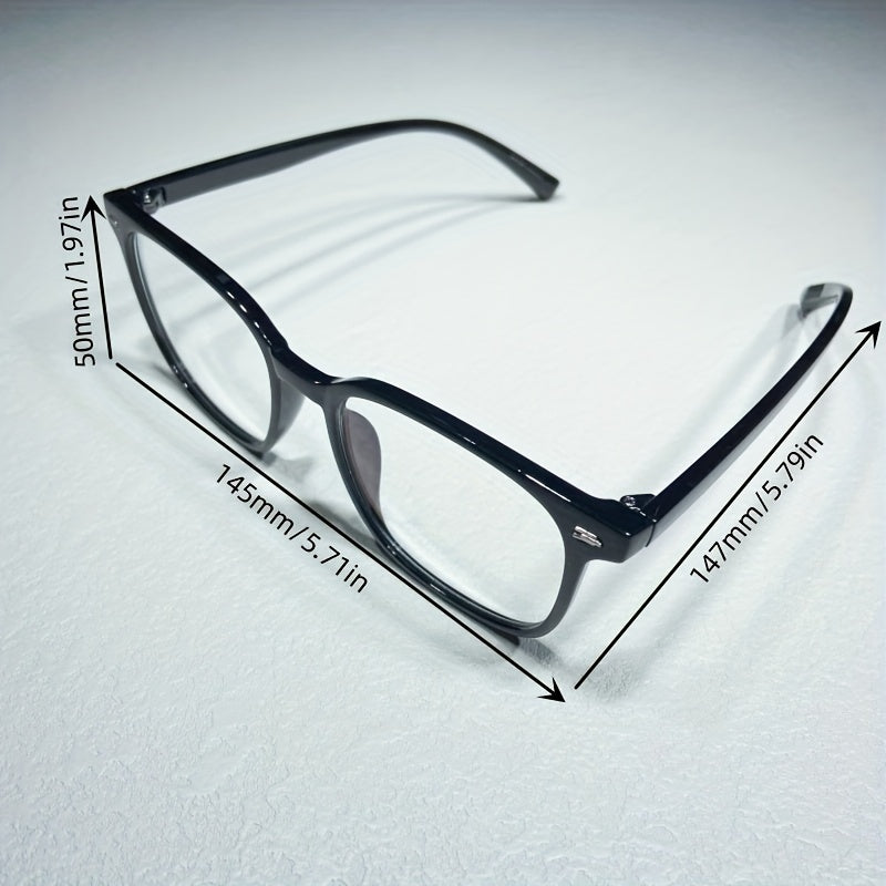 Унисекс квадратные очки с прозрачными линзами и деталями с кисточками, анти-голубой свет, каркас из PC