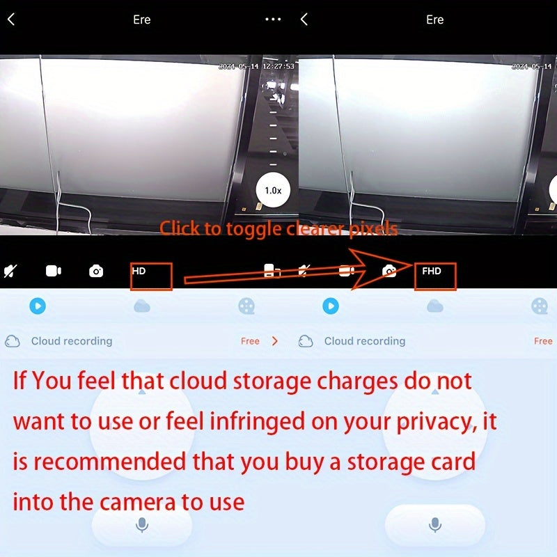 1080p HD WiFi Home Security Camera with Panoramic View Two-Way Audio Motion Detection Remote Access