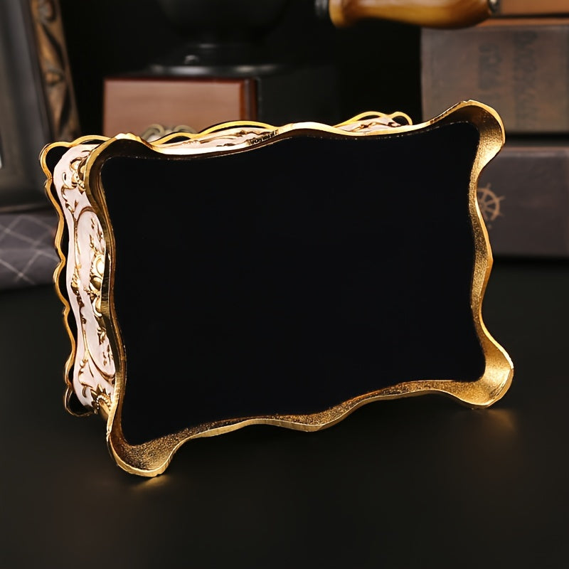 Металлическая шкатулка для хранения украшений с ретро-дизайном для ожерелий, серег, колец